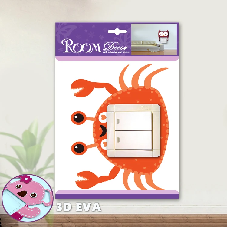 Different Colors And Shapes Power Socket Decorative Stickers,Bathroom Wall Switch Stickers