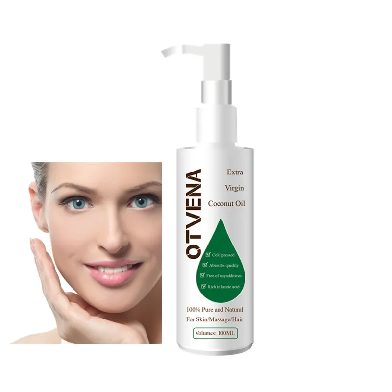 Высококачественная косметика, стеклянная бутылка, упаковка, натуральное кокосовое Экстра натуральное масло