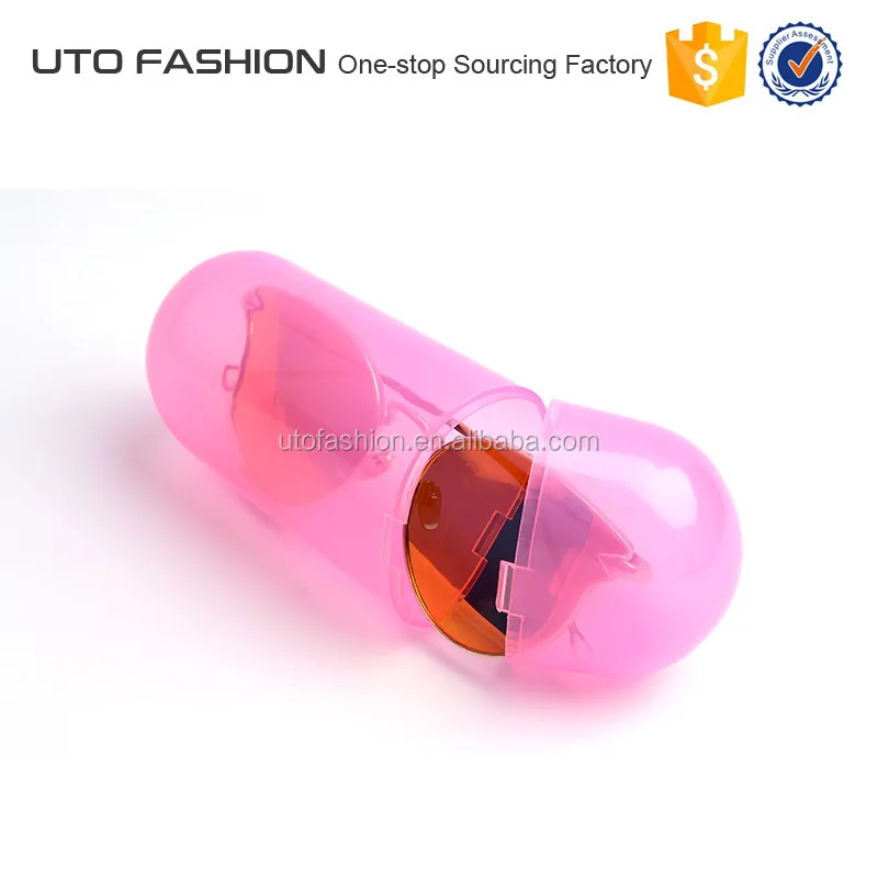 YT8054 Pill shape plastic eyeglasses case