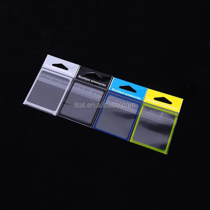 Customized Printed BOPP seal adhesive header plastic bag BOPP plastic accessories packaging bag with seal adhesive