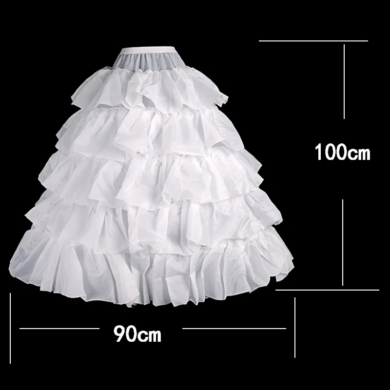 
Wholesale petticoat four hoop five layers lotus leaf lace increase diameter skirt wedding dress petticoat 
