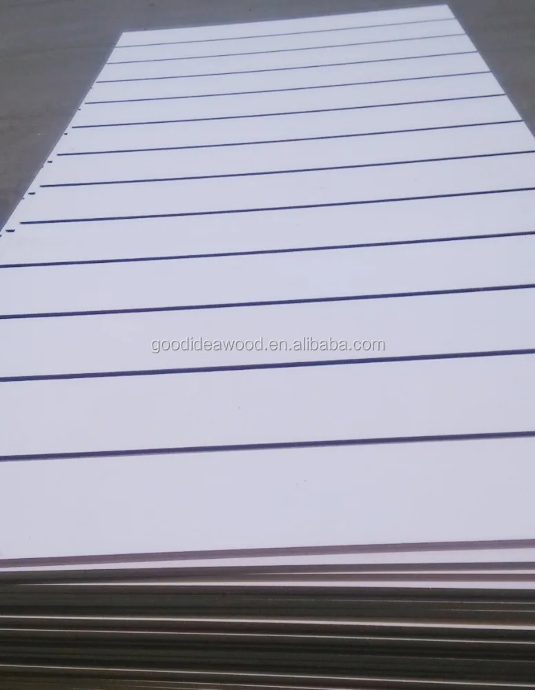 
hot sale slot melamine mdf (white) 