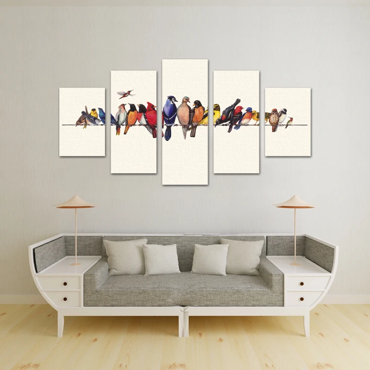 
Modern pop birds home goods wall art canvas painting print for living room home hotel decoration wall painting 
