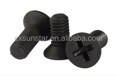 Nylon flat head screws M1.6-M10 black Plastic screws KM screws