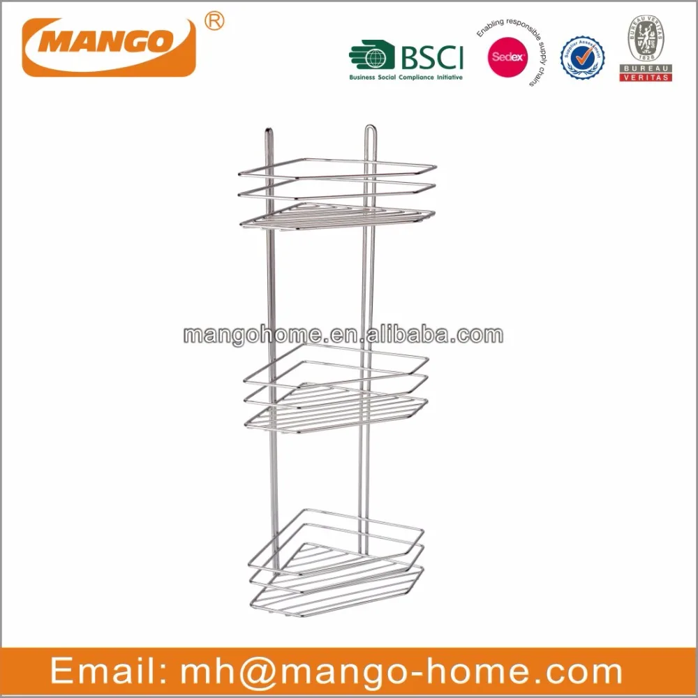 
3-tier Metal Wire Wall Mounted Bathroom hanging Shower Caddy 