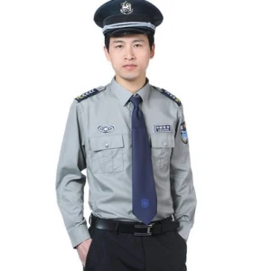 
custom long sleeve cotton security guard uniforms shirts in bulk 
