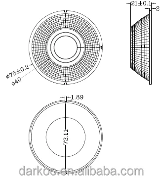 COB светодиодный оптический Прозрачный 5 градусов узкий пучок привели объектив для прожектора