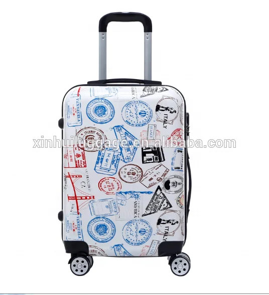 Custom made luggage printed suitcase travel airport oem luggage