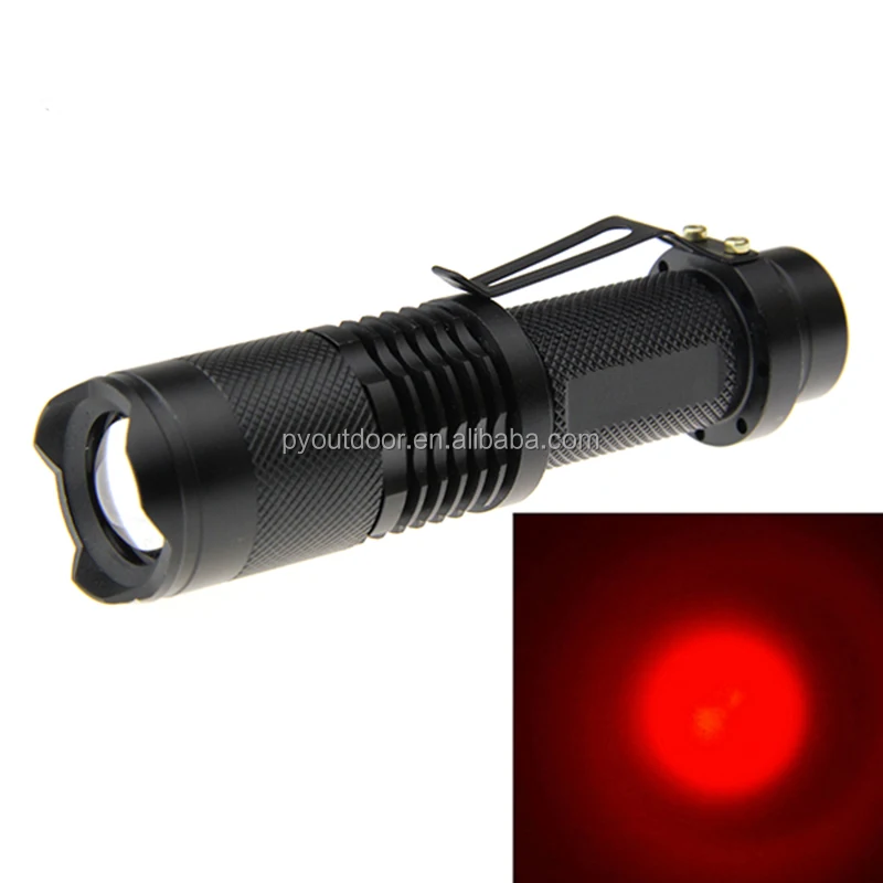 Mini Pocket Red,blue and green  LED Light Zoomable Night Emergency waterproof IPX5 LED Flashlight torch  Lamp