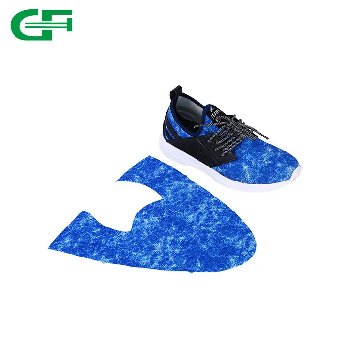 Factory Supply Fashion Blue Non Woven Upper Fabric for Shoes Making Material