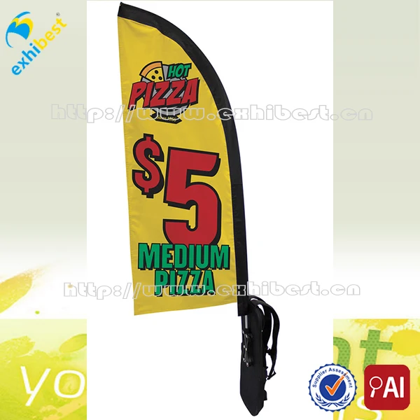 Walking Advertising Mobile Banner Backpack Flag Billboard