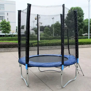 High standard bounce trampoline with safety net for kids