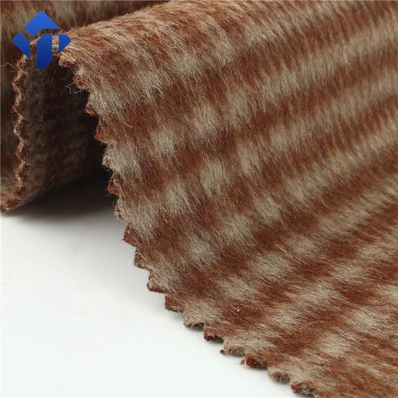 Fabric for Garment Cheap Double Sided Quilted Tartan Plaid Woolen Flannel Fabric 100% Polyester Woven Jiangsu Fall and Winter 10