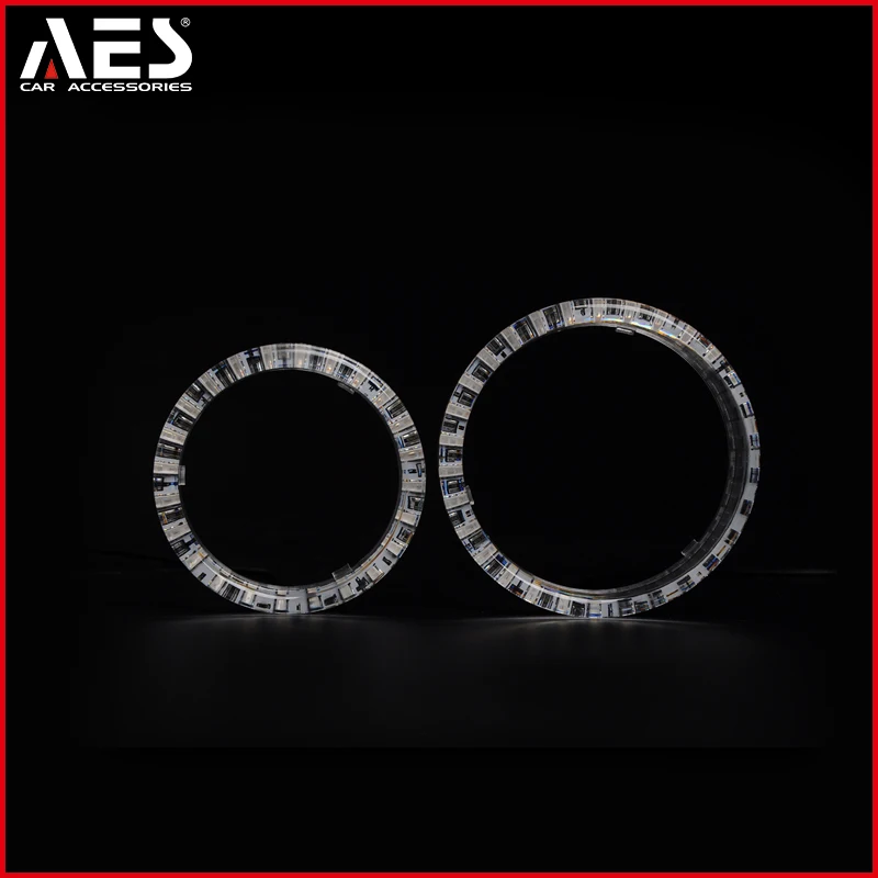 AES Hot Sale hid projector lens bi xenon headlight app control LED angel eyes ring