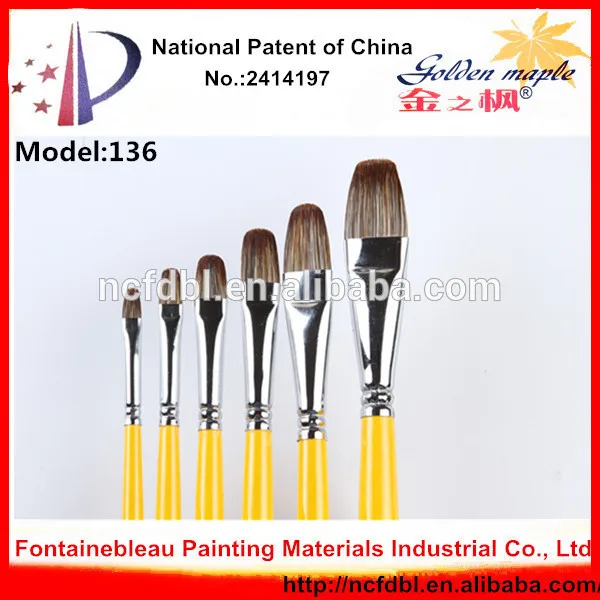 прочный высокого конца разнообразных животных волос художника кисть мноёество 136 фундук формы деревянной ручкой для гуашь