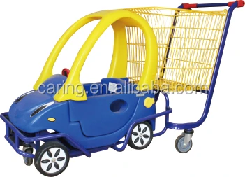 Kids Shopping Trolley Cart With funny Toy Child Car Seats