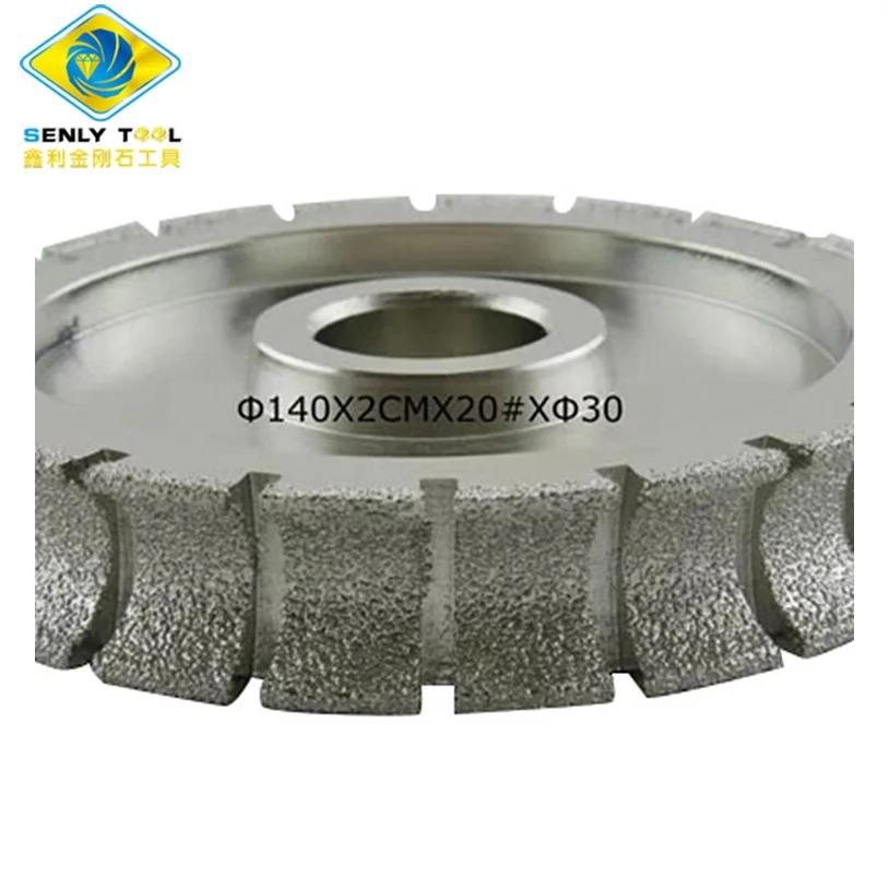 Diamond Bond Router Bits Brazed Profiling Wheel Cutter Chamfer Customsized Segmented Vacuum Grinding for Both