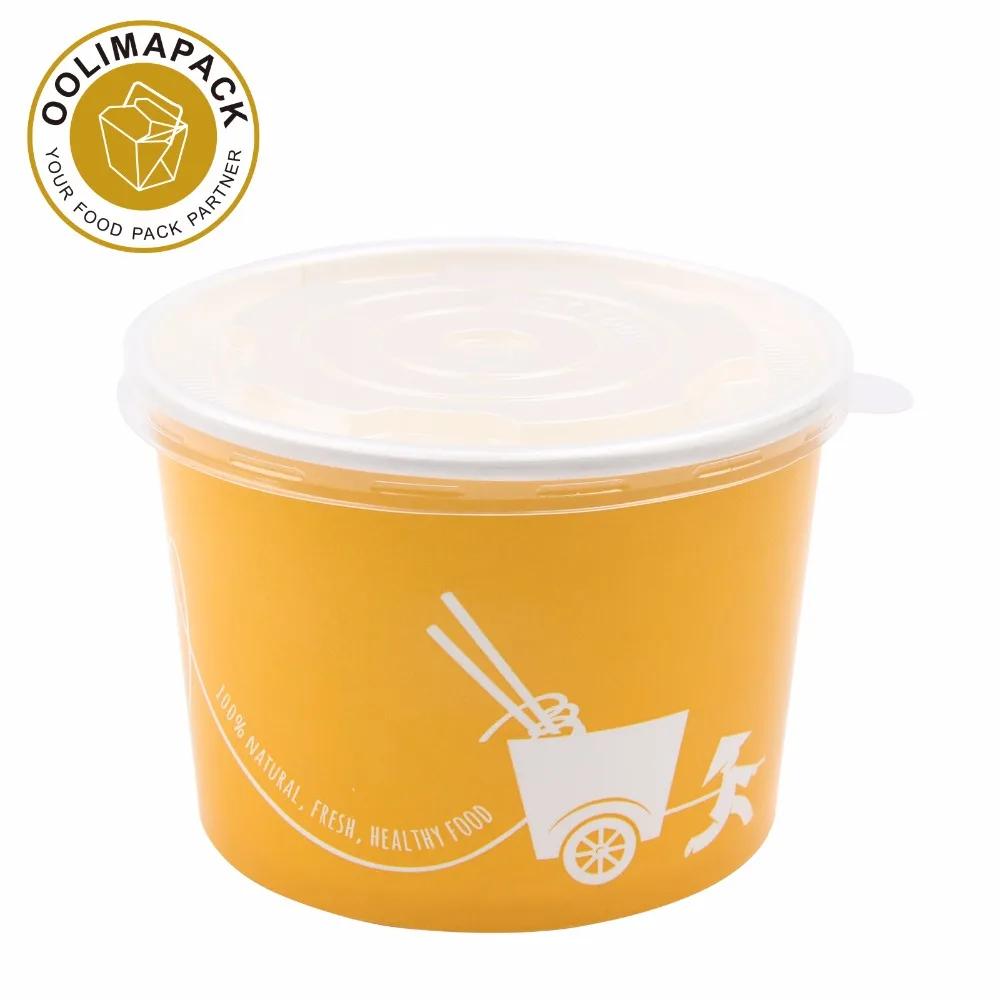 disposable hot soup paper food bowl with lid,pastel soup bowl with lid