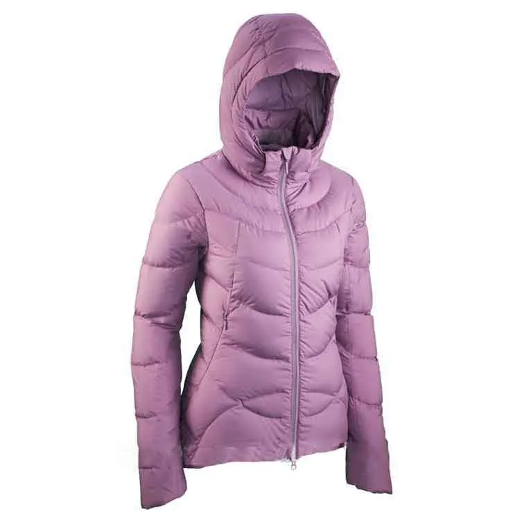 JACKETOWN Cold Winter Hooded Super Light Ultra Thin Foldable women Down Jacket