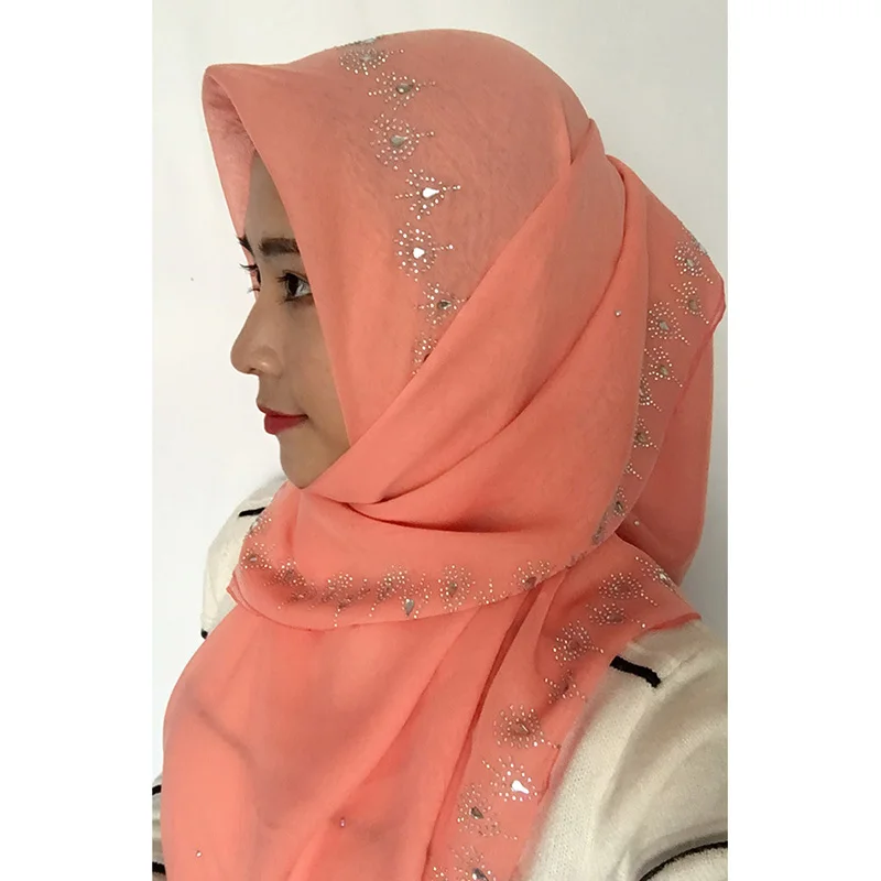 Voile square size popular cute hijabs muslim hijab girls hijab