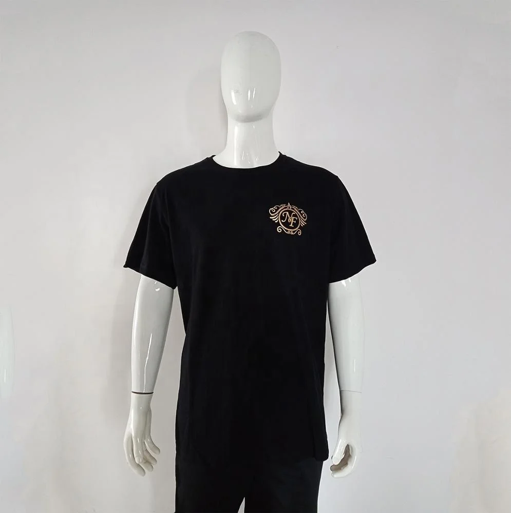 Custom printing black short sleeve 100% cotton t shirt men