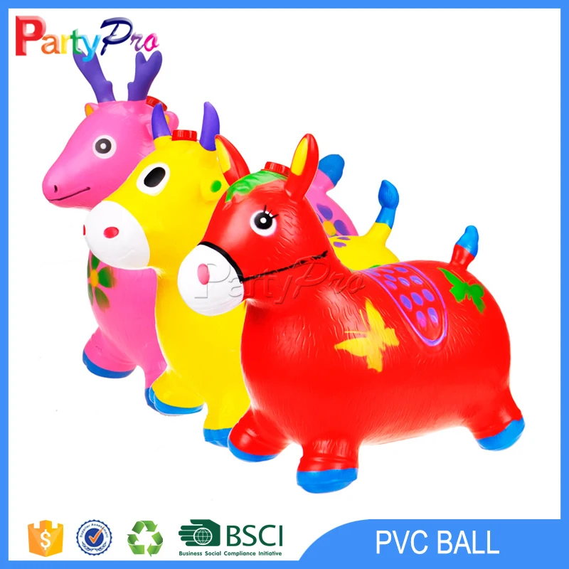 
PVC inflatable jumping skipping animal toy inflate cow 