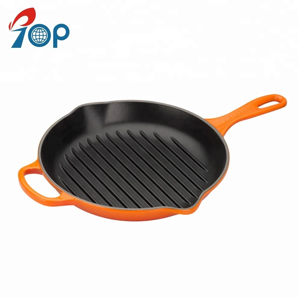 Cast Iron grill pan with handle square skillet