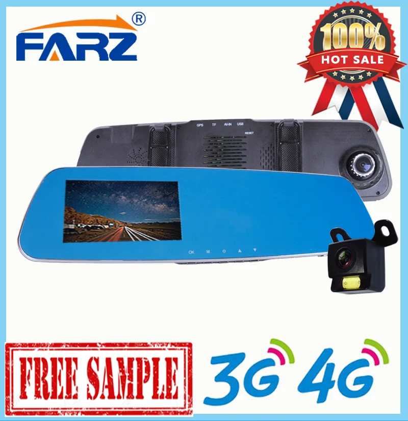 Car DVR mirror rearview mirror car gps with dvr FHD 1080p Parking monitoring dashcam FC760
