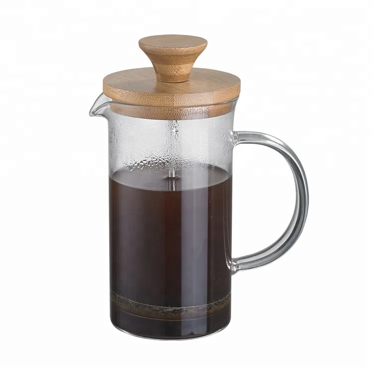 Новый изготовленный на заказ 350 мл небольшой cafetiere для путешествий кемпинга деревянный бамбуковый кофейный французский пресс