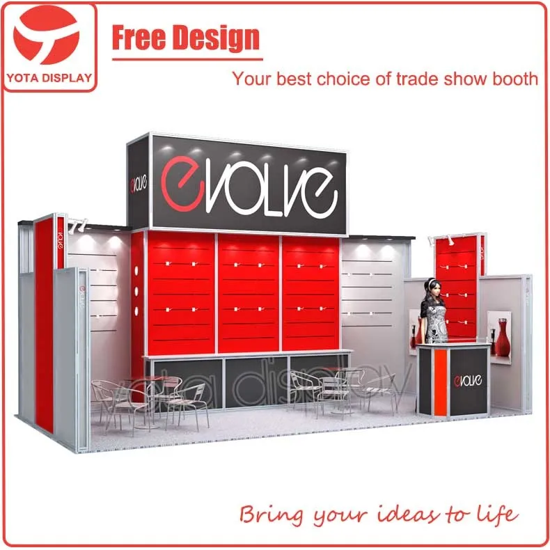 Yota 10x20 выставочная стойка с подвесным знаком стенд