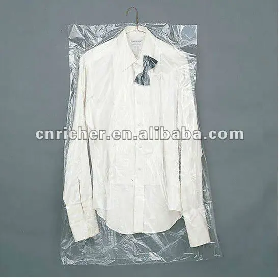 Оптовая продажа белый прозрачный пластиковый мешок для одежды на заказ одноразовый чехол платья