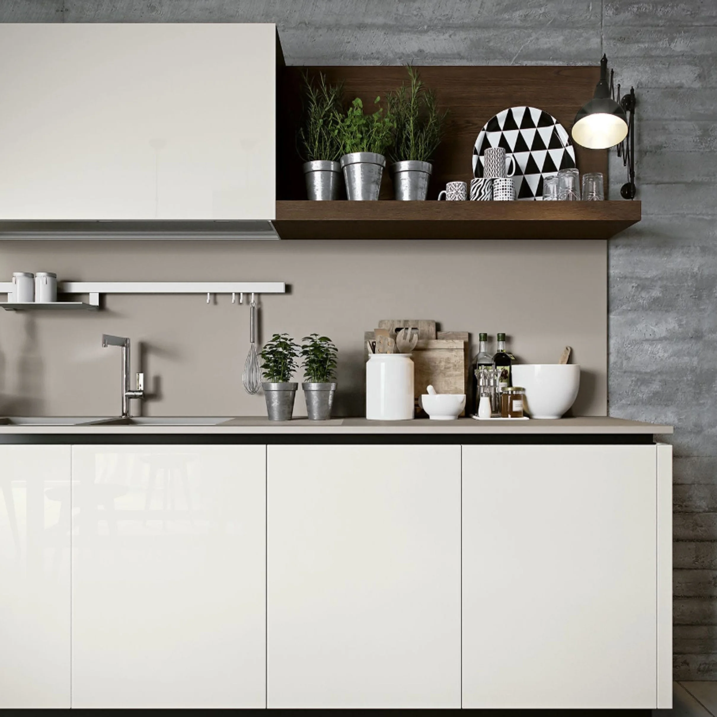 Полный комплект готовых водостойких кухонных шкафов Vermonhouzz глянцевый дизайн для кухни в отеле