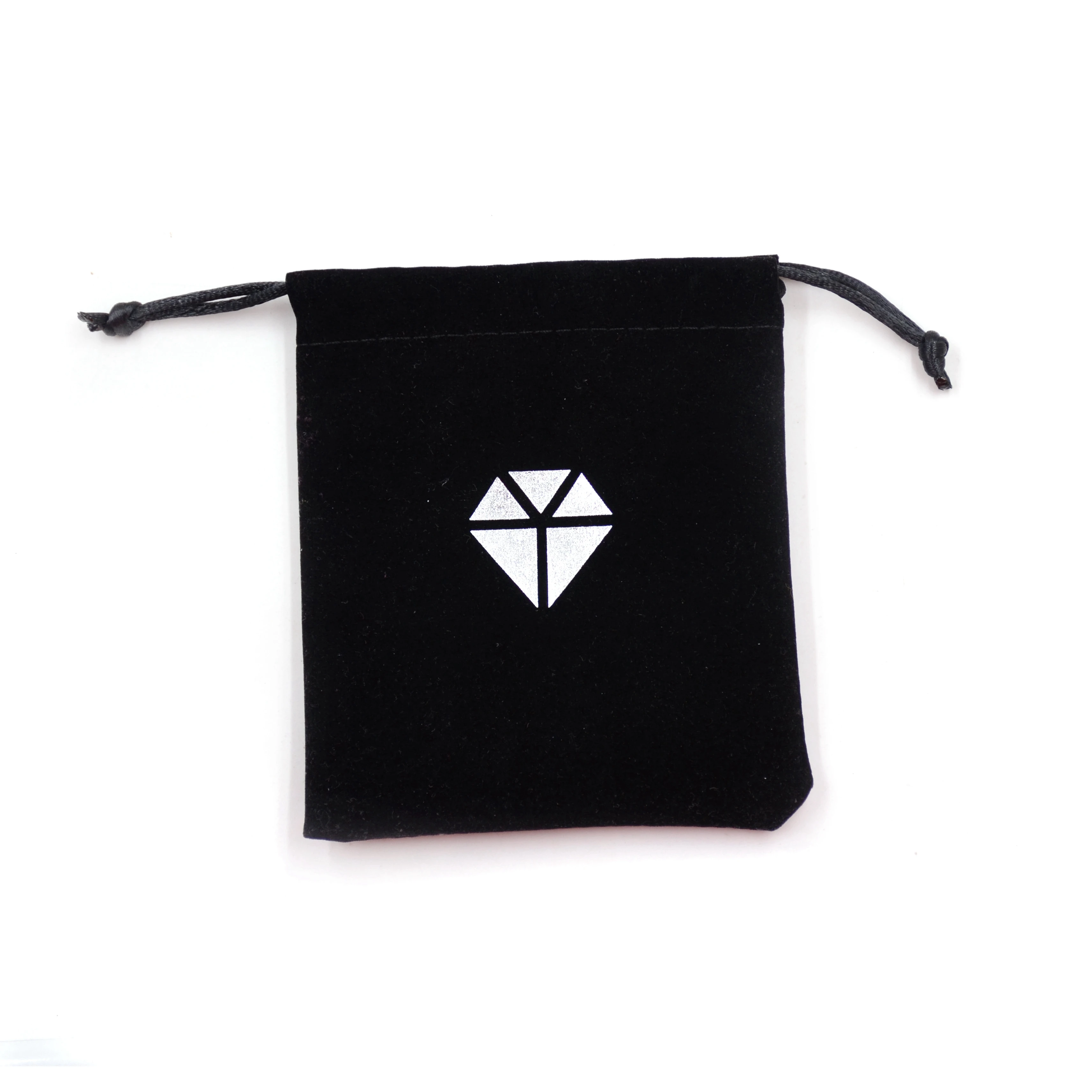 
Personalized print logo colorful small velvet jewelry drawstring pouch bag 