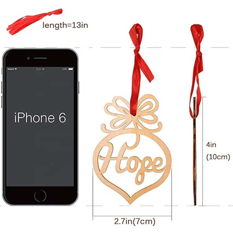 
Wholesale wooden ornaments to hang for crafts and wedding decoration 