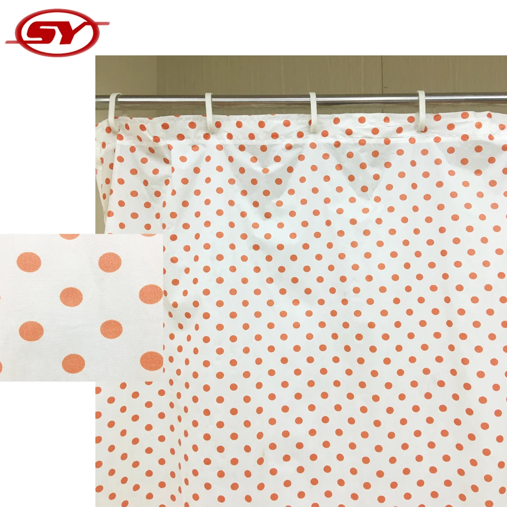 Circular point design pvc home goods shower curtains