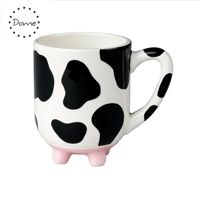 Creative decorative ceramic cow udderly coffee mug