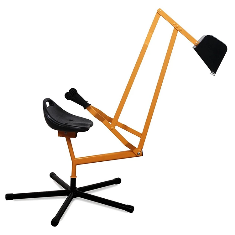 Детская уличная металлическая игрушка-экскаватор-погрузчик