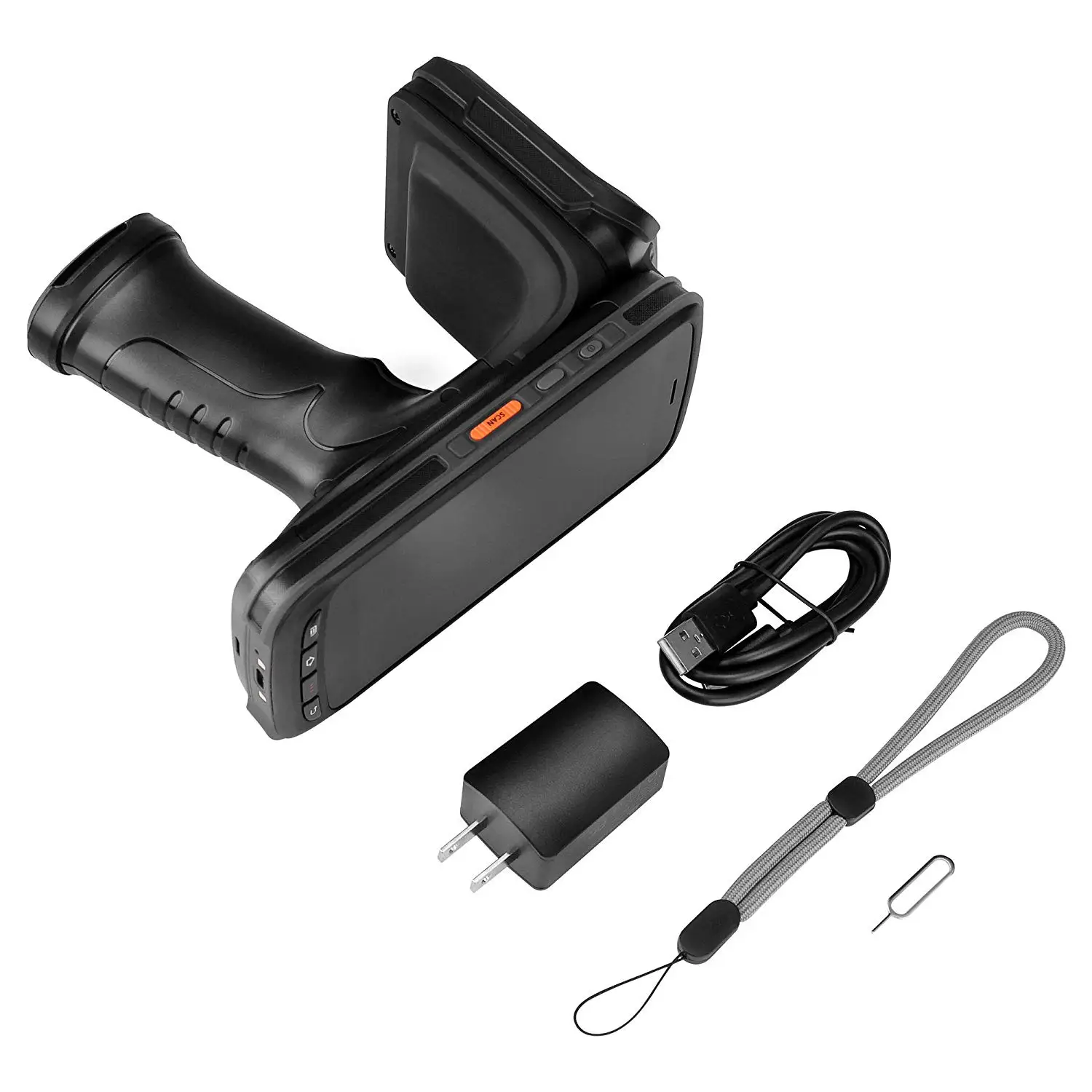 IP67 Android 8.1 Mobile Handheld Terminal UHF RFID Reader PDA Barcode Scanner with pistol grip