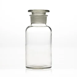 Pharmaceutical Bottles 500ml 500cc 18oz Clear Glass Round Shape Wide Mouth Reagent Bottle with Stopper