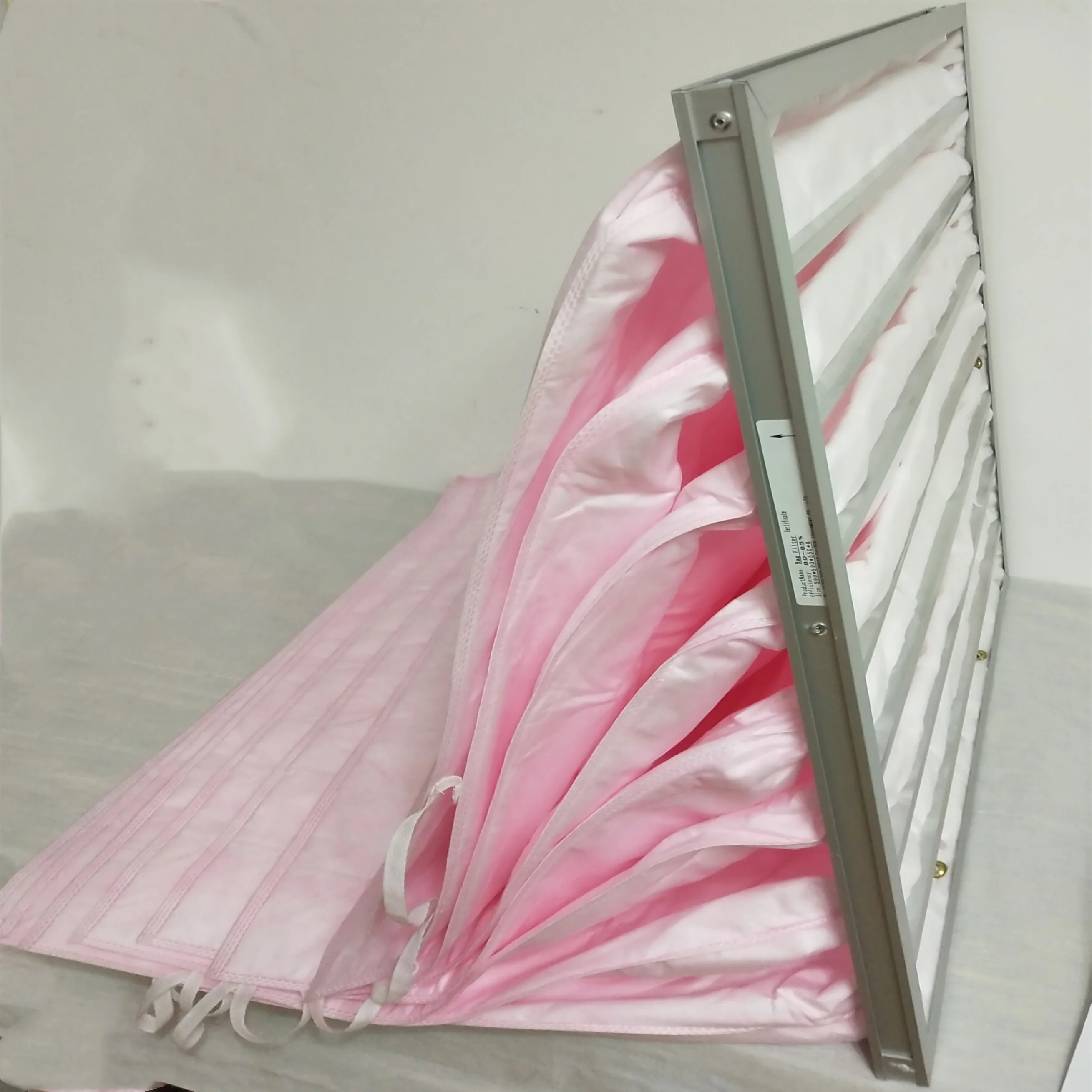 bank central air conditioning Panel filter Synthetic fiber 595x595x96mm for Air Handling Unit