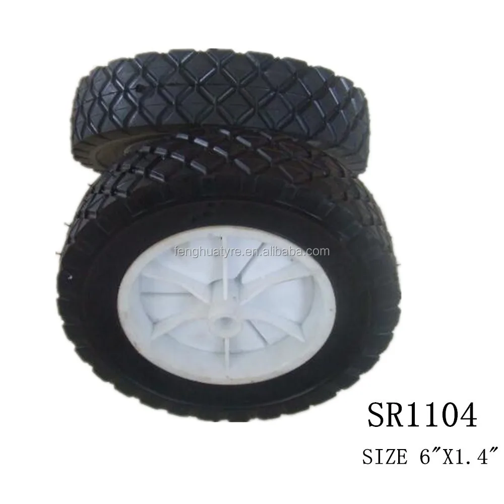 Твердые резиновые игрушки колеса 6 дюймовыми колесами