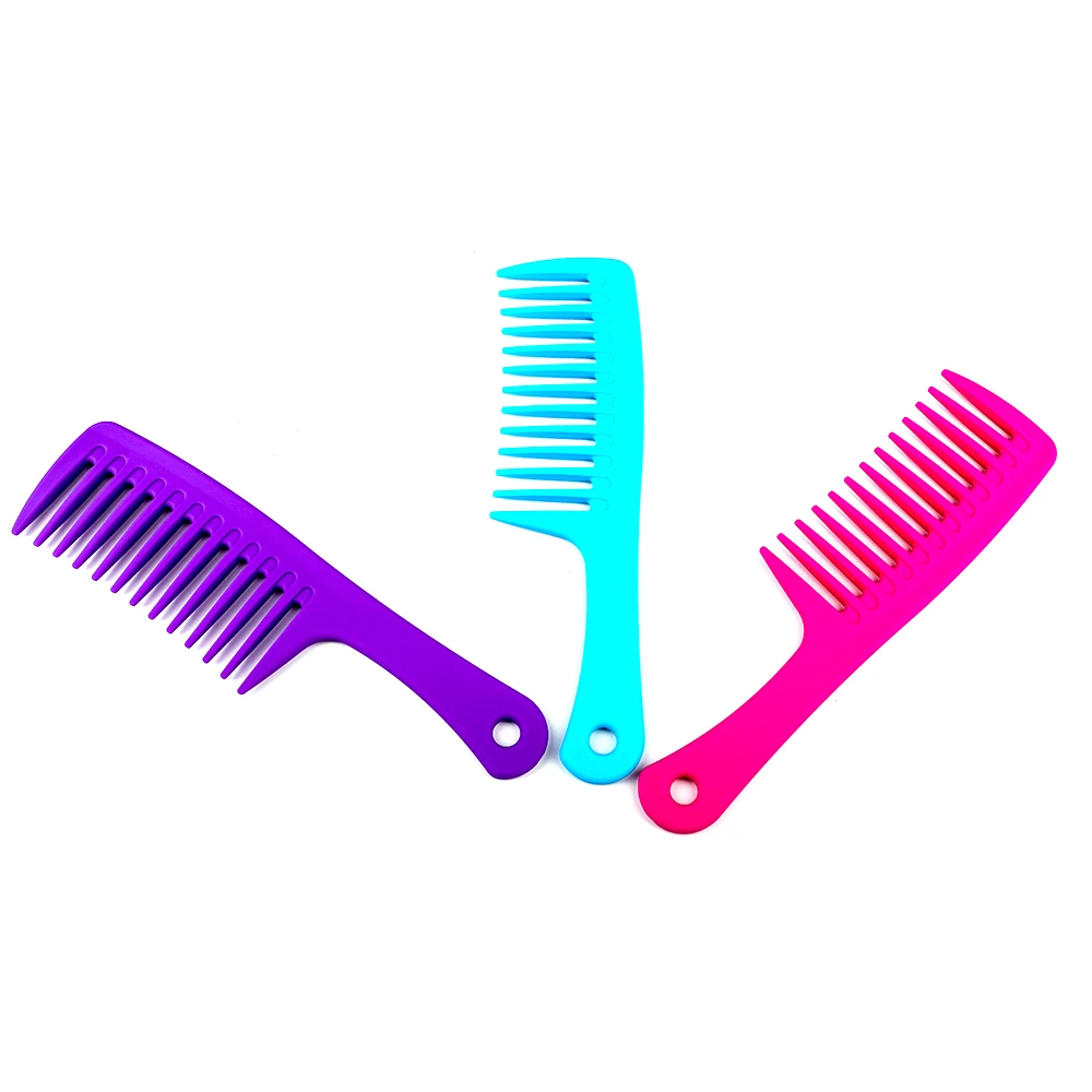 Factory Wholesale Wide Tooth Plastic Big Hair Detangling comb