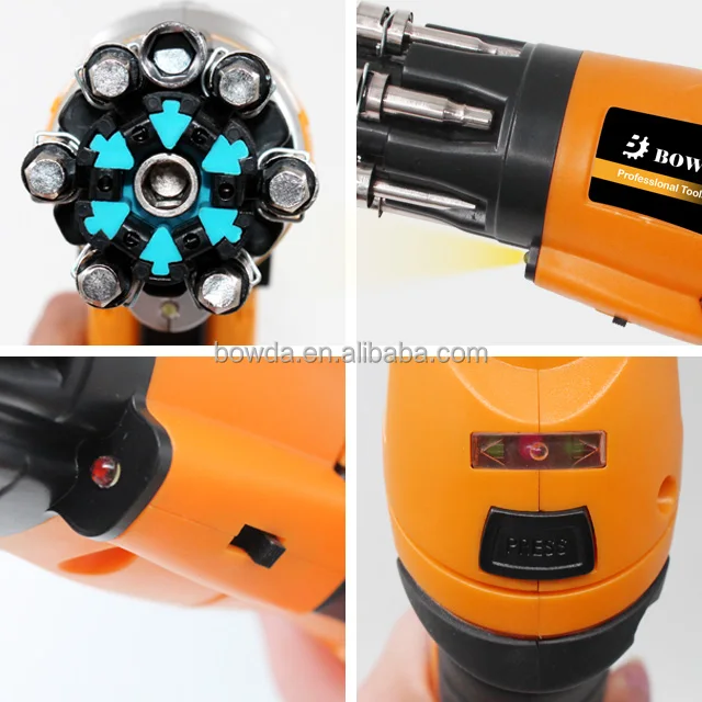
2.4V/3.6V/4.8V Rechargeable Battery-Powered 6 In 1 CE certificated Cordless Screwdriver Professional Design 