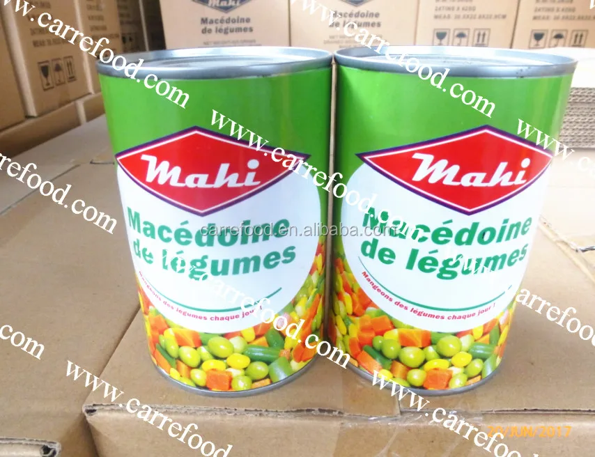 For 400g canned green peas and carrots with easy open cans macedoine de legumes mixed vegetables