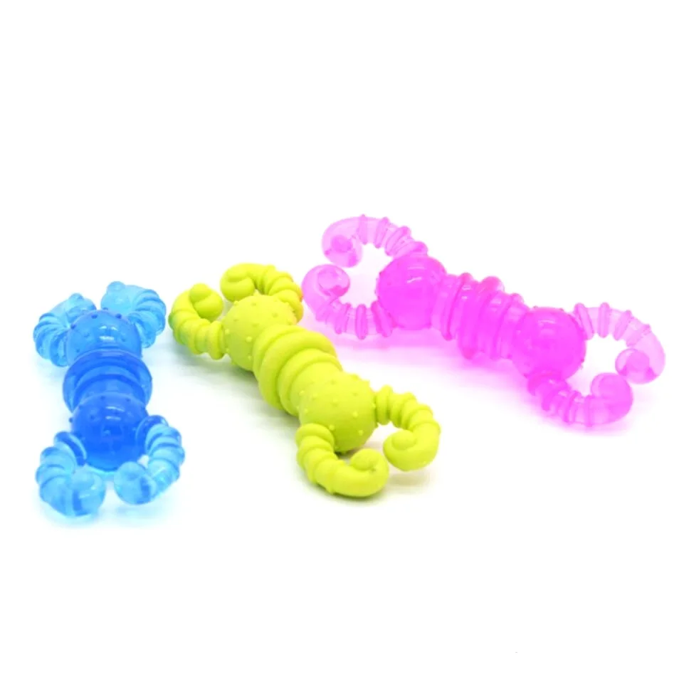 
Pet products shrimp pet chew toy hard rubber dog interactive toy for aggressive chewers 