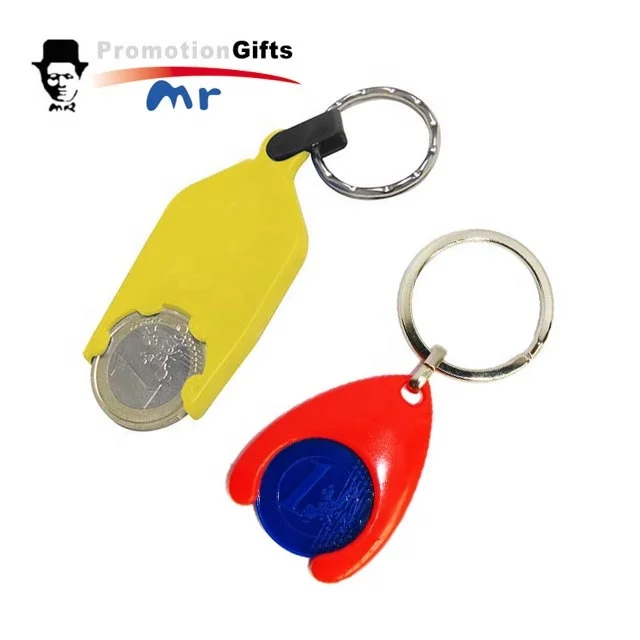 Wholesales Plastic Key Chains Custom Design Logo Market Shopping Trolley Key Ring Coin Token For Promotional Gifts  Keychains