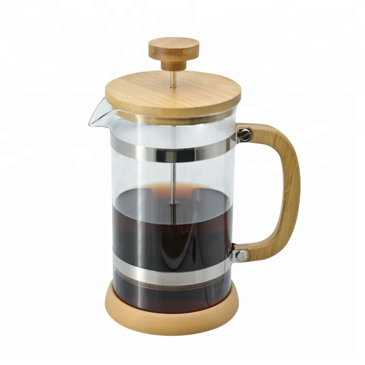 Новый изготовленный на заказ 350 мл небольшой cafetiere для путешествий кемпинга деревянный бамбуковый кофейный французский пресс