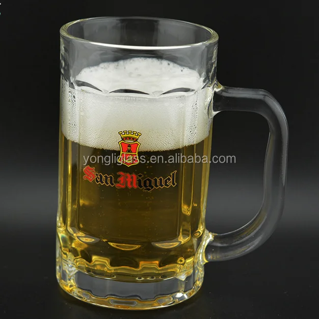 Christmas Glass factory beer glass with handle, 400ml crystal beer glass mug, wine cup for beer brew new year gift