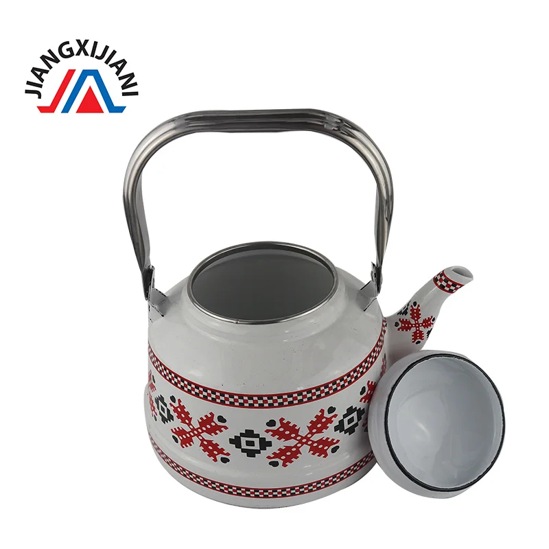
Good quality OEM Bell Shape Cast Iron Kettle enamel tea kettle stainless steel handle 