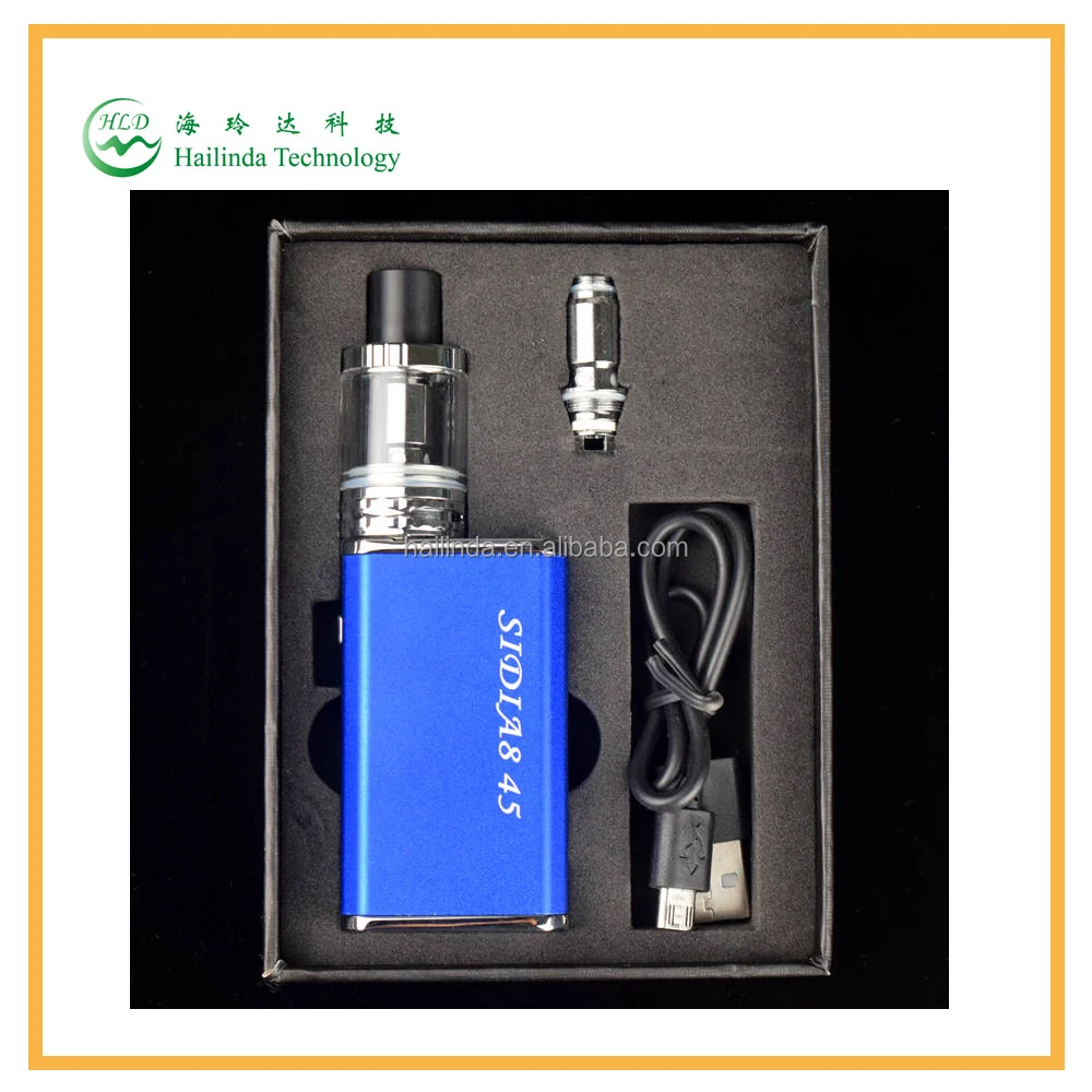 Newest e cig vape box mod sili A8 45w kit with f1.5ml liquid capacity tank